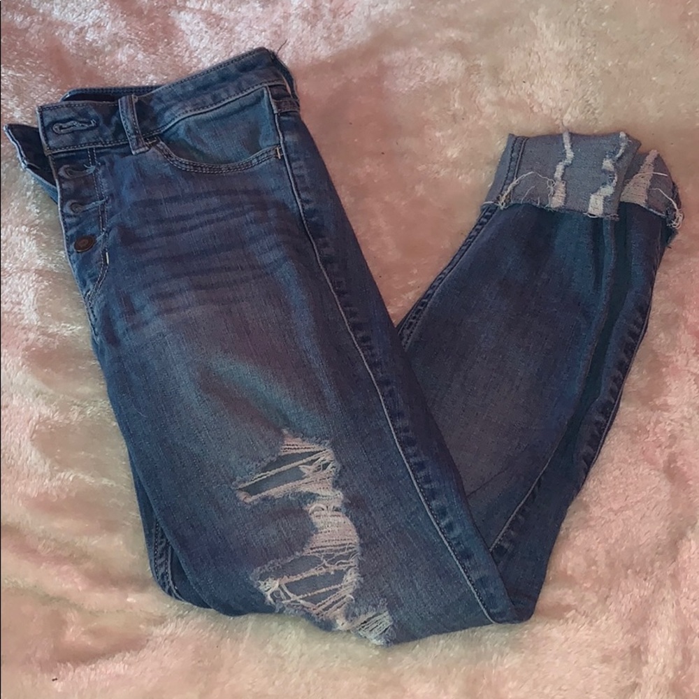 hollister ripped jeans